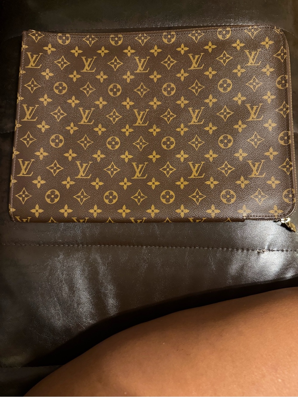 Louis Vuitton Monogram Canvas Toiletry Pouch in Brown and Gold